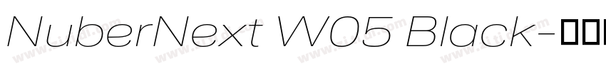 NuberNext W05 Black字体转换